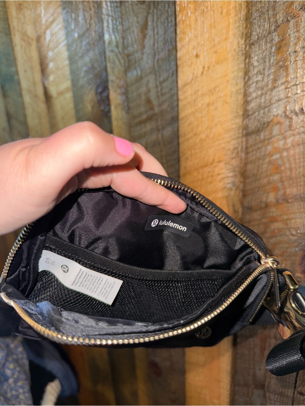 lululemon athletica Black Crossbody with Gold Hardware - Picture 2 of 4